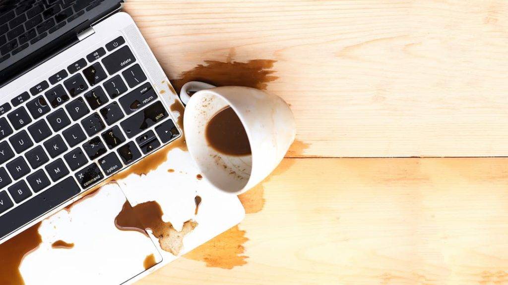 Coffee Spilled On Laptop